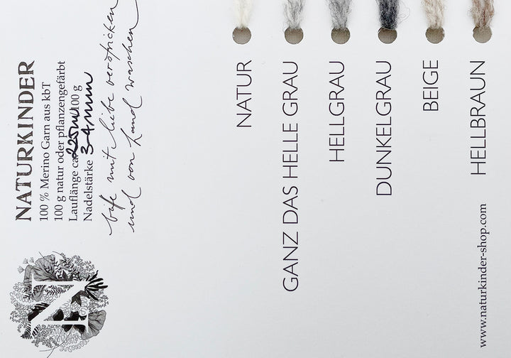 FARBKARTE NATURKINDER Merino