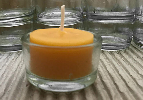 Teelichtglas für BIENENWACHS Teelichte