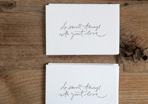 Postkarten Set *do small things with great love*