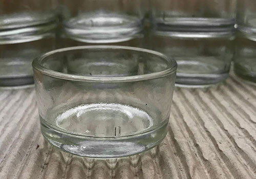 Teelichtglas für BIENENWACHS Teelichte