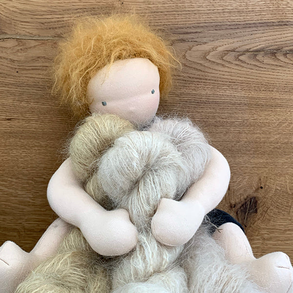 Handgefärbtes PUPPENMOHAIR | *BLOND*