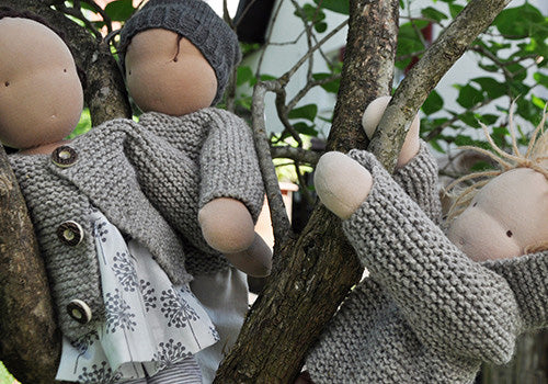 NATURKINDER Puppenpullover/Jacke in drei Varianten [Strickanleitung]